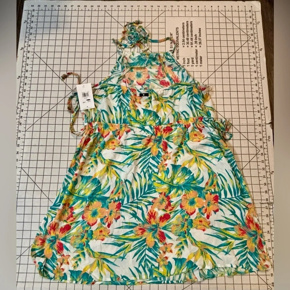 NWT Hurley Women’s‎ Size Large Hawaiian Garden Kate Tie Dresss